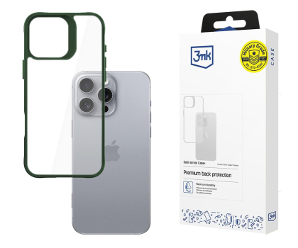 Etui do telefonów 3MK Satin Armor Case+ do iPhone 16 Pro Max Green 5903108592734